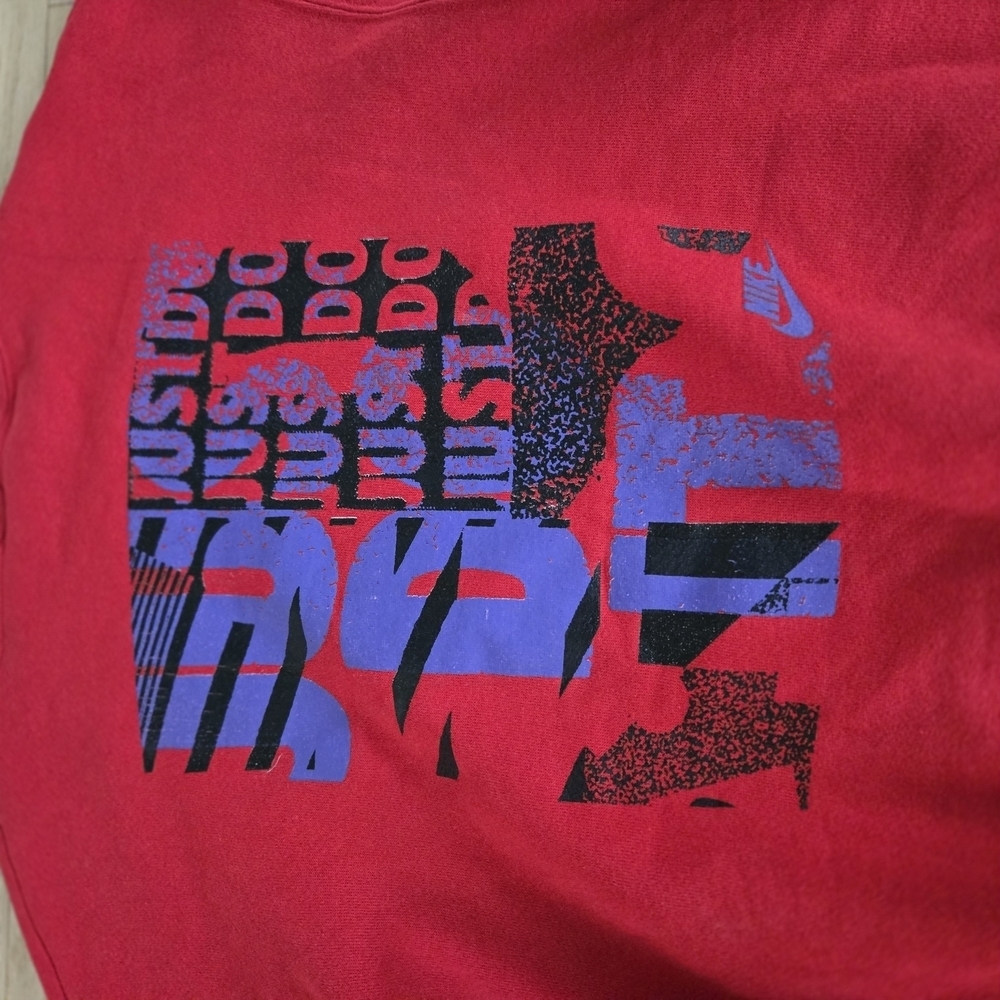 Vintage Nike Men's Red and Purple Sweatshirt Just Do It Swoosh Crewneck - Picture 8 of 8